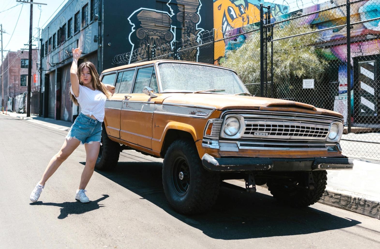 Participants practicing solo movement sequences